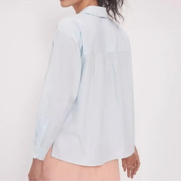 MAEVE x ANTHROPOLOGIE The Clarissa High-Low Buttondown Beaded Peace Size 00 - Picture 4 of 13